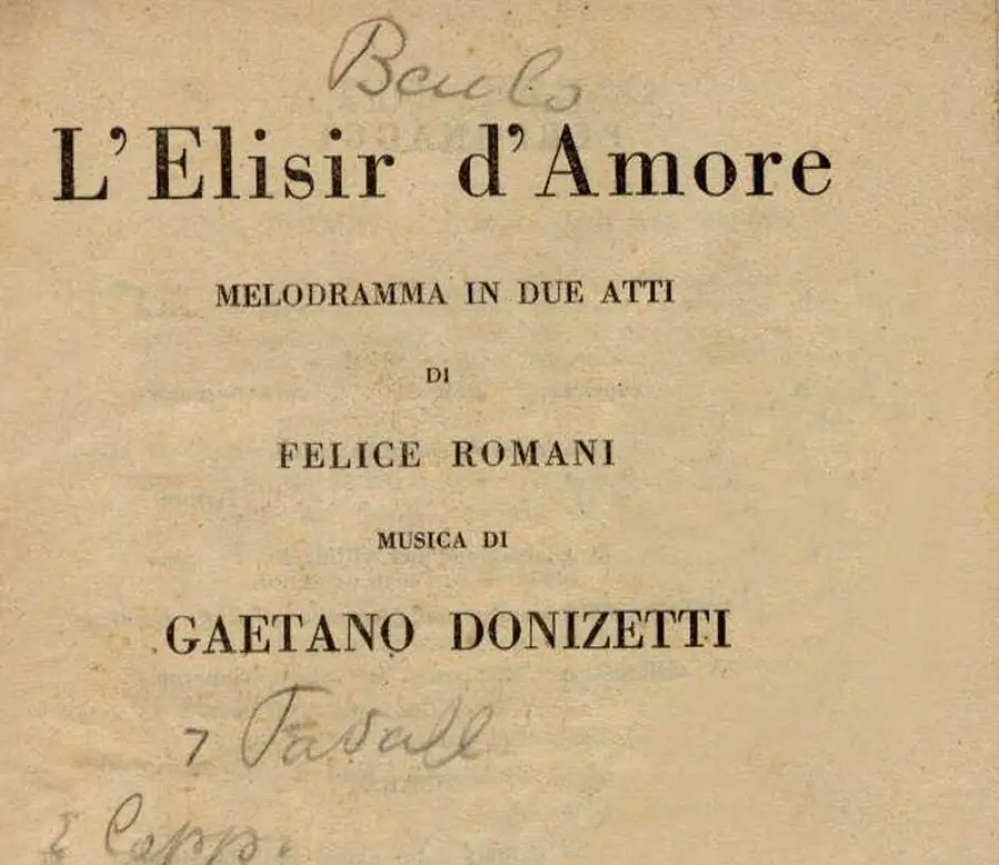 L'Elisir d'amore di Gaetano Donizetti: quando l'effetto placebo funziona