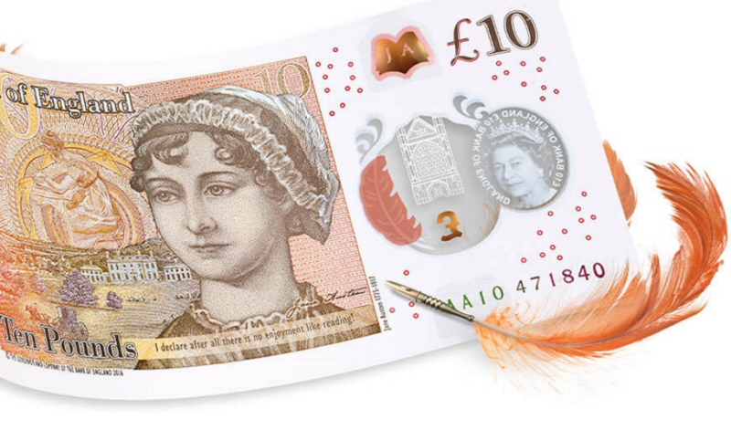 Il Regno Unito dedica una nuova banconota a Jane Austen
